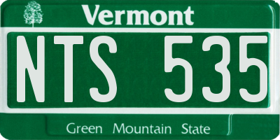 VT license plate NTS535