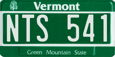 VT license plate NTS541