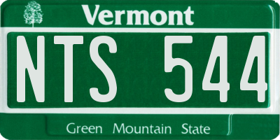 VT license plate NTS544