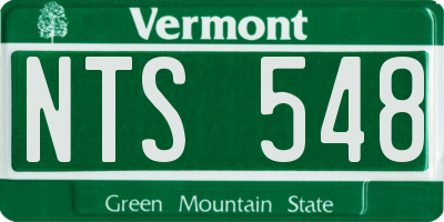 VT license plate NTS548