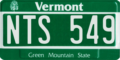 VT license plate NTS549
