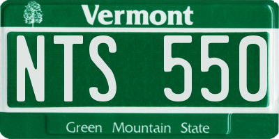 VT license plate NTS550