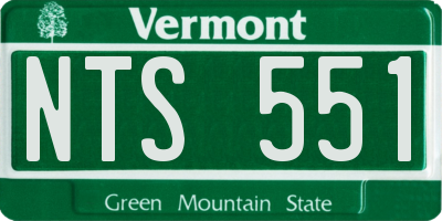 VT license plate NTS551