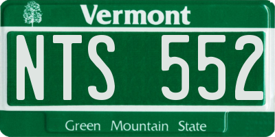 VT license plate NTS552