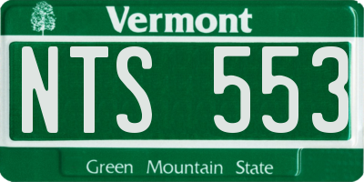 VT license plate NTS553