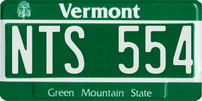 VT license plate NTS554