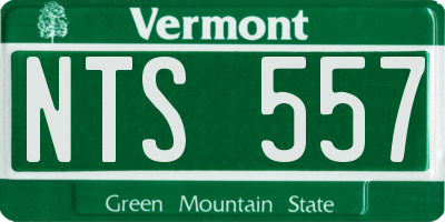 VT license plate NTS557