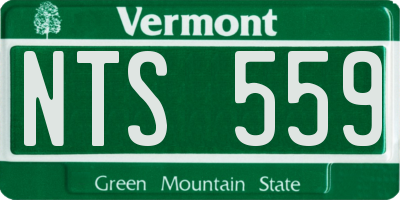 VT license plate NTS559