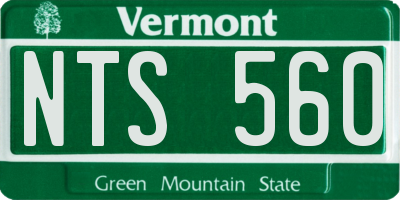 VT license plate NTS560