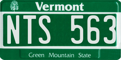 VT license plate NTS563