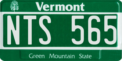 VT license plate NTS565
