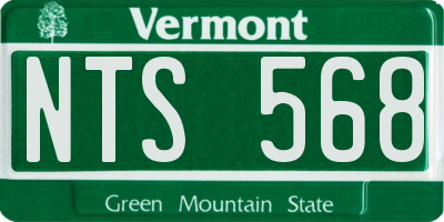 VT license plate NTS568