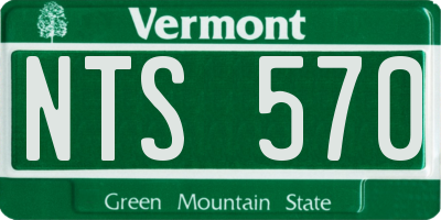 VT license plate NTS570