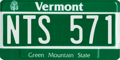 VT license plate NTS571
