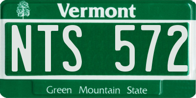 VT license plate NTS572