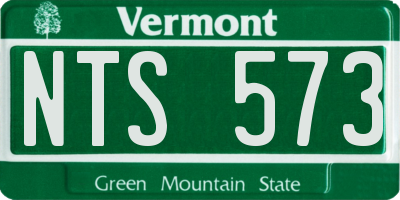 VT license plate NTS573