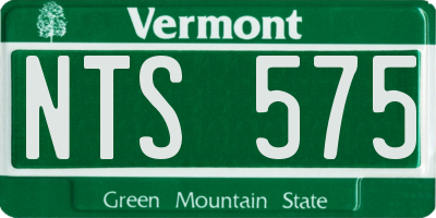 VT license plate NTS575