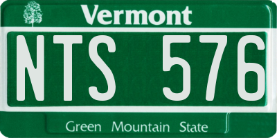 VT license plate NTS576