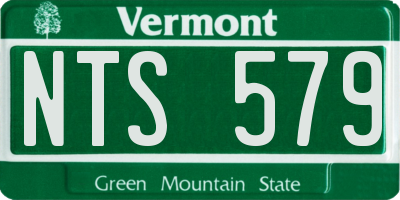 VT license plate NTS579