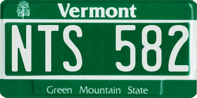 VT license plate NTS582