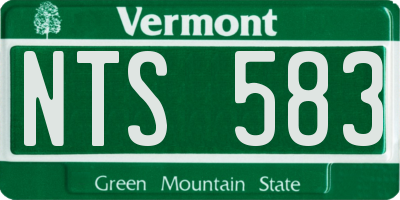 VT license plate NTS583