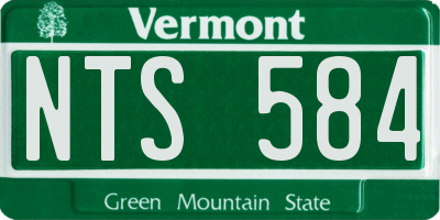 VT license plate NTS584