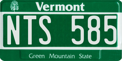 VT license plate NTS585