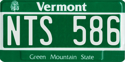 VT license plate NTS586