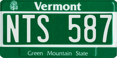 VT license plate NTS587