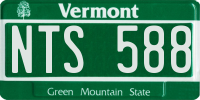 VT license plate NTS588