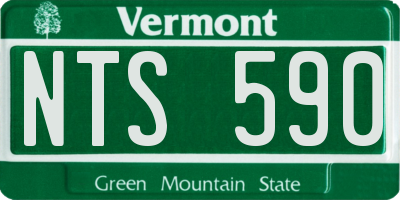 VT license plate NTS590