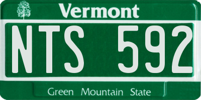 VT license plate NTS592