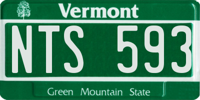 VT license plate NTS593