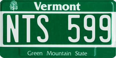 VT license plate NTS599