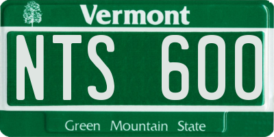 VT license plate NTS600