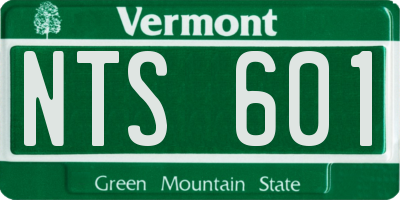 VT license plate NTS601