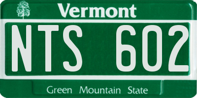 VT license plate NTS602