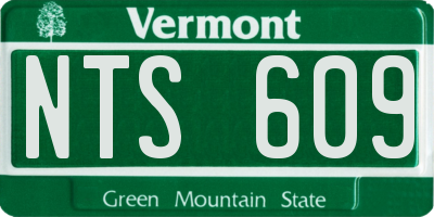 VT license plate NTS609