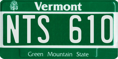 VT license plate NTS610
