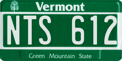 VT license plate NTS612