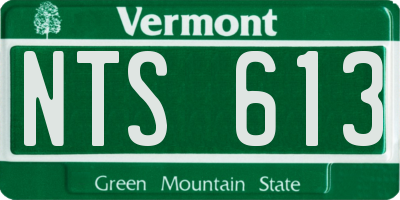 VT license plate NTS613