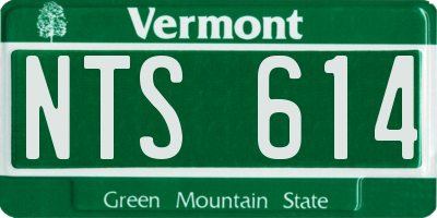 VT license plate NTS614