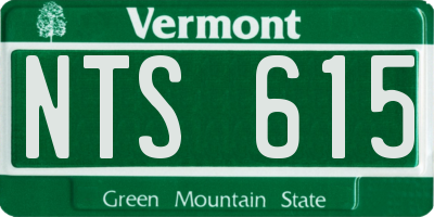 VT license plate NTS615