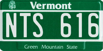 VT license plate NTS616
