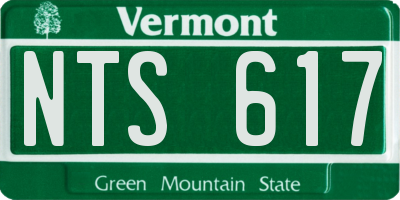 VT license plate NTS617
