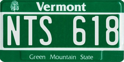 VT license plate NTS618