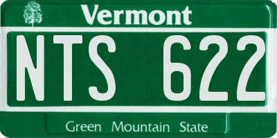 VT license plate NTS622