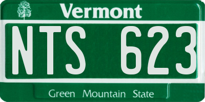 VT license plate NTS623