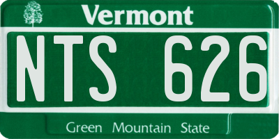 VT license plate NTS626