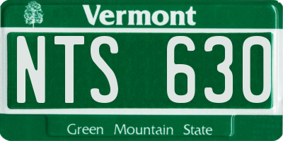 VT license plate NTS630